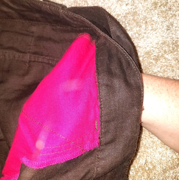 WOMEN'S OLD NAVY, RICH BROWN, WIDE CROPPED. SZ 10 - Picture 6 of 9